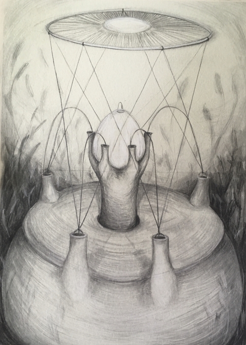 Milena Ivanovic Forest immune system, Drawing