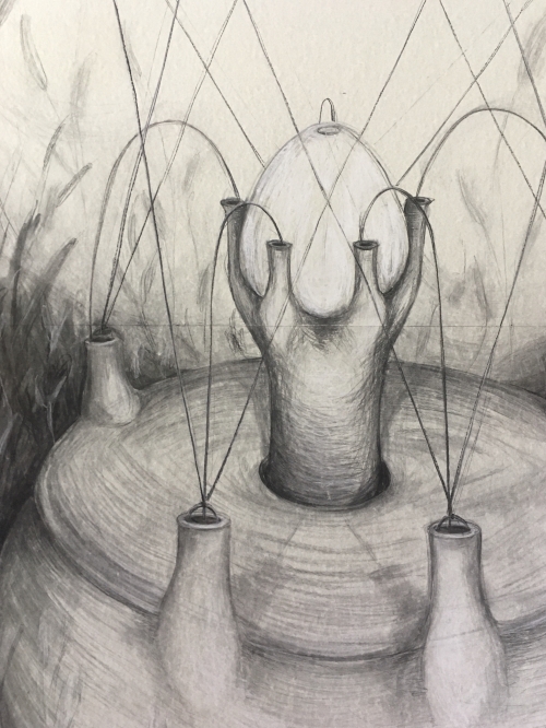 Milena Ivanovic Forest immune system, Drawing