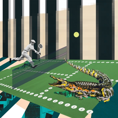 Milena Ivanovic Rene Lacoste Digital collage